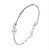 Bracelets Femme L'Atelier d'Amaya | Demi Jonc Cha Nette Et M Daille Toile Scintillante Argent 925