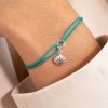 Bracelets Femme L'Atelier d'Amaya | Bracelet Cordon Et M Daille Coquillage Zircons Argent 925