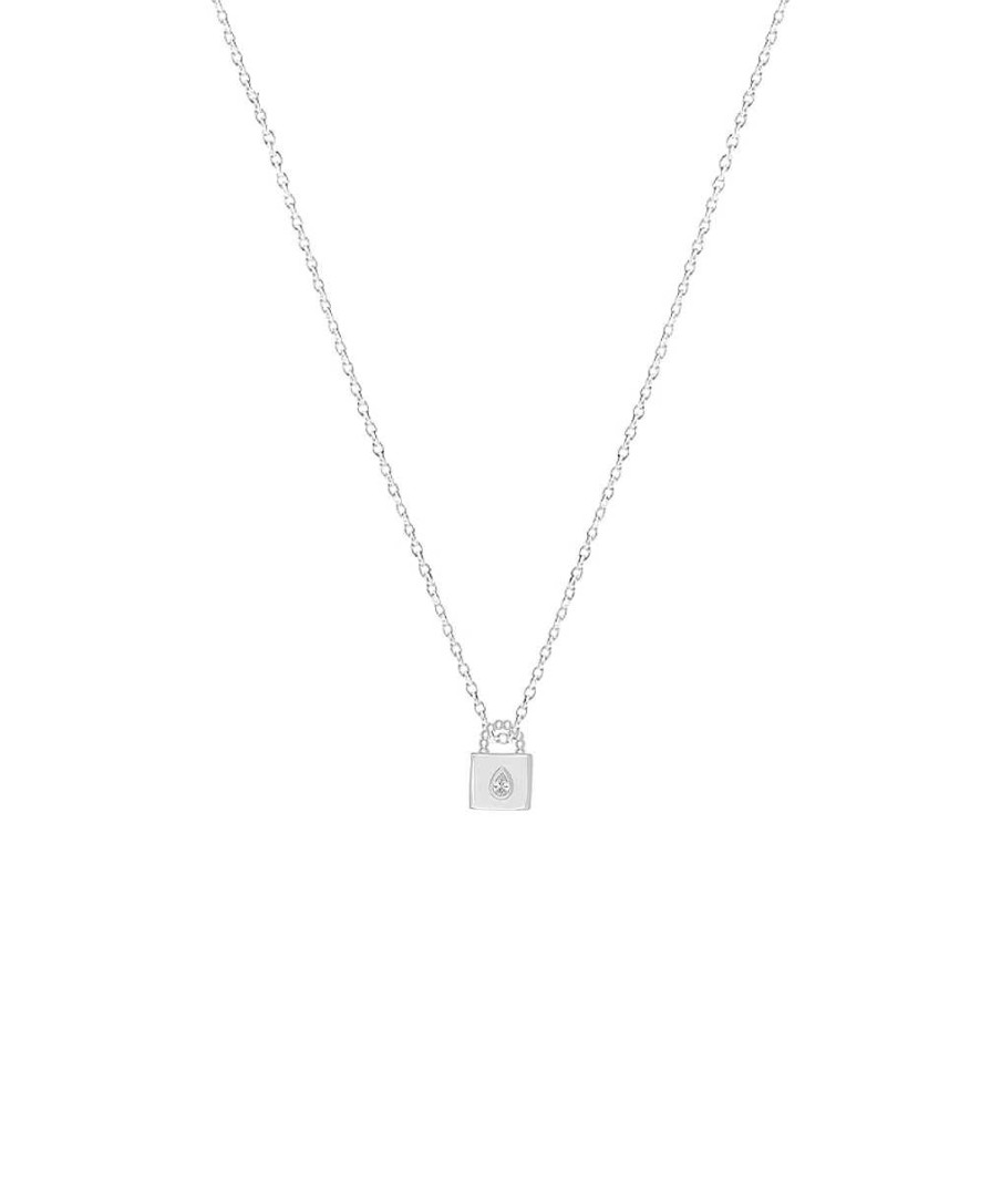 Colliers Femme L'Atelier d'Amaya | Collier Cha Ne Et M Daille Cadenas Goutte Argent 925