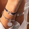 Bracelets Femme L'Atelier d'Amaya | Bracelet Cordon Fermoir Argent 925