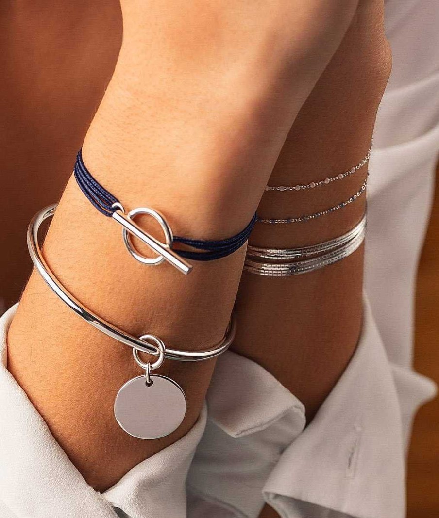 Bracelets Femme L'Atelier d'Amaya | Bracelet Cordon Fermoir Argent 925