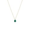 Colliers Femme L'Atelier d'Amaya | Collier Cha Ne Et Calc Doine Verte Suspendue Plaqu Or