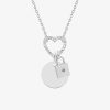 Colliers Femme L'Atelier d'Amaya | Collier Cha Ne Mousqueton Coeur M Daille Plate Et Cadenas Argent 925