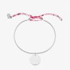 Bracelets Femme L'Atelier d'Amaya | Bracelet Jonc Cordon Liberty Et M Daille Mini Toile Ajour E Argent 925