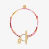 Bracelets Femme L'Atelier d'Amaya | Bracelet Liberty Fermoir Et Pendentif Initiale Plaqu Or