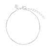 Bracelets Femme L'Atelier d'Amaya | Bracelet Cha Ne Maille Plate Perl E Argent 925