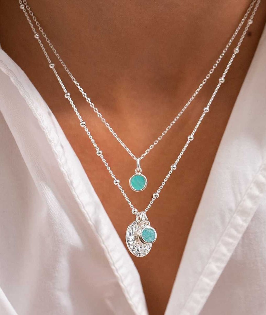 Pendentifs L'Atelier d'Amaya | M Daille Sertie Amazonite Argent 925