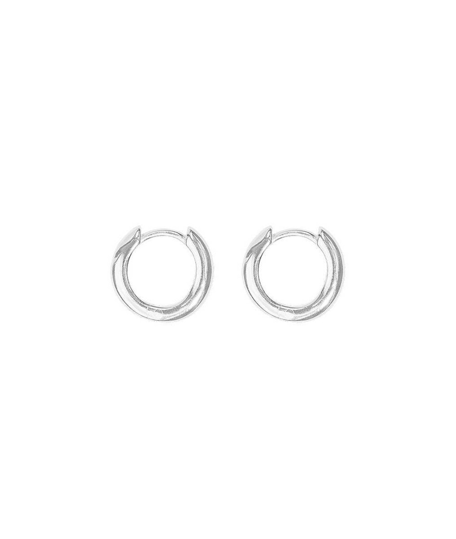 Boucles D'Oreilles Femme L'Atelier d'Amaya | Boucles D'Oreilles Petites Cr Oles Lisses Argent 925